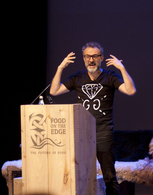 Massimo Boturra speaking at Food On The Edge 2016 at the Town Hall Theatre in Galway. Photo: Declan Monaghan
